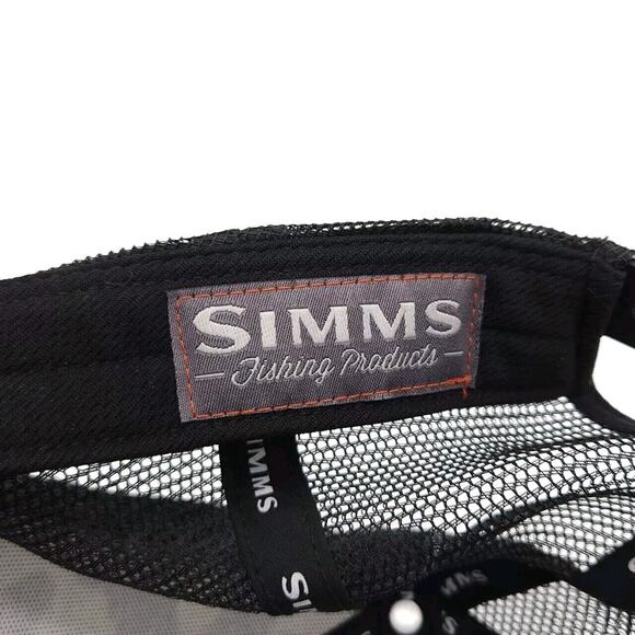 Simms Fishing Products Mesh Snapback Trucker Hat‎ Camo Ball Cap Fish Logo Adult - Picture 7 of 8